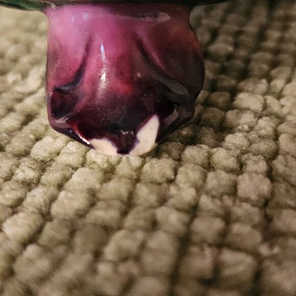 J. McCall Blue Sky 2004 Pansy Floral Covered Dish Footed Bowl 5x4 Handpainted - Picture 13 of 15